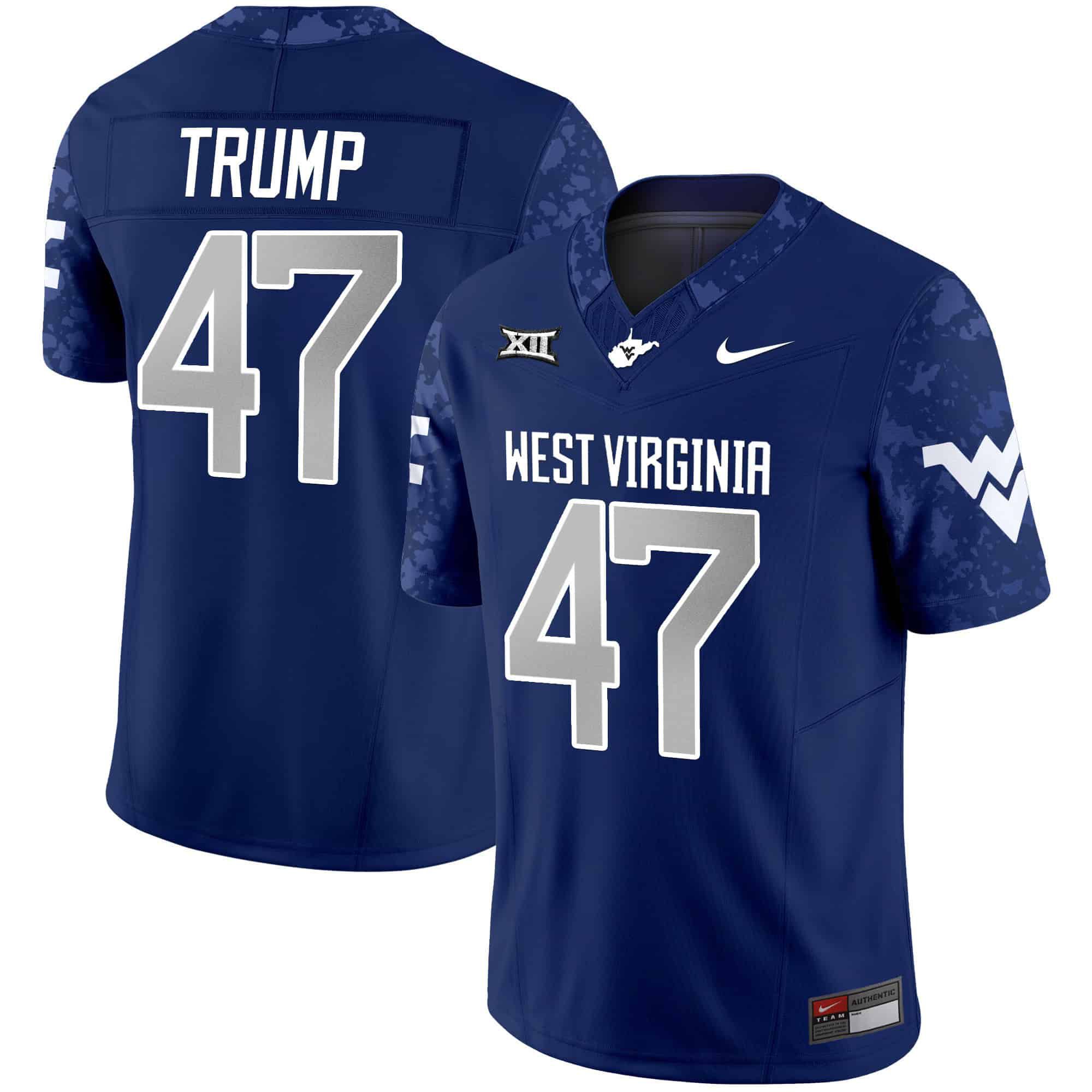 Men West Virginia Mountaineers #47 Trump Blue 2024 Nike Vapor Limited NCAA Jersey->indianapolis colts->NFL Jersey